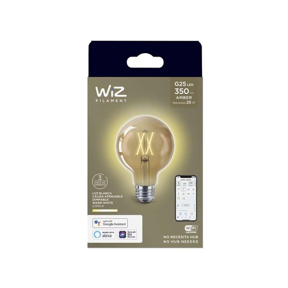WIZ FILAMENT G25LED WORKS WITH GOOGLE ASSISTANT - NEW (SEE PHOTOS) LOT(2) - Picture 2 of 6